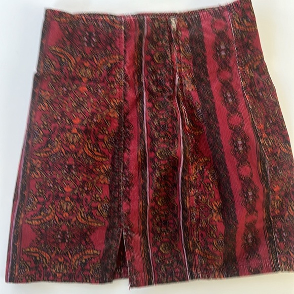 Free People Holding Onto A Dream Printed Cord Skirt - Picture 3 of 4